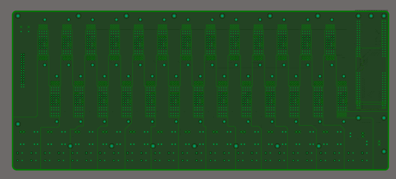Backplane PCB Dedicated Power Plane