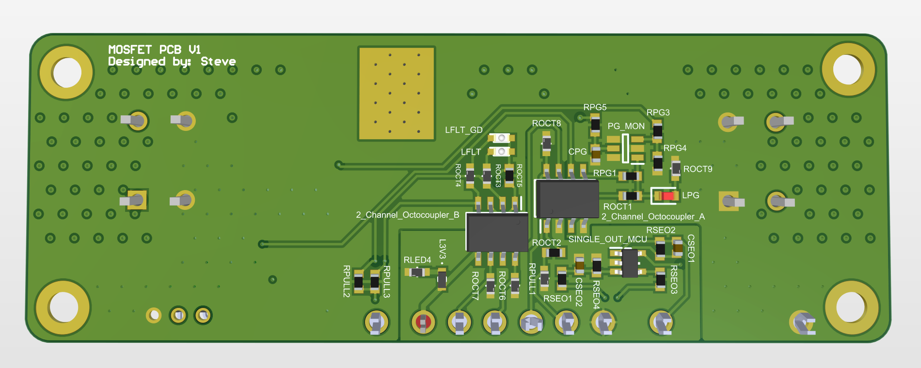MOSFET PCB Thermal Vias and Copper pours