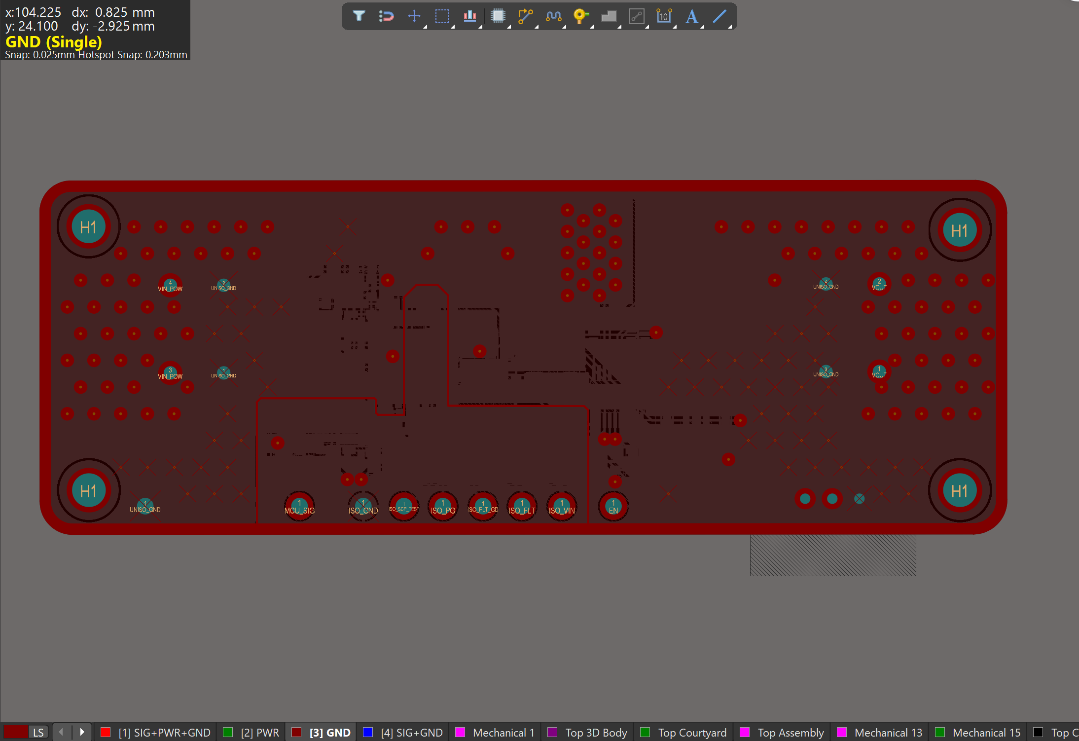 MOSFET PCB Dedicated Ground Plane